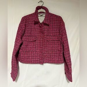 Rachel Zoe Pink Tweed Blazer